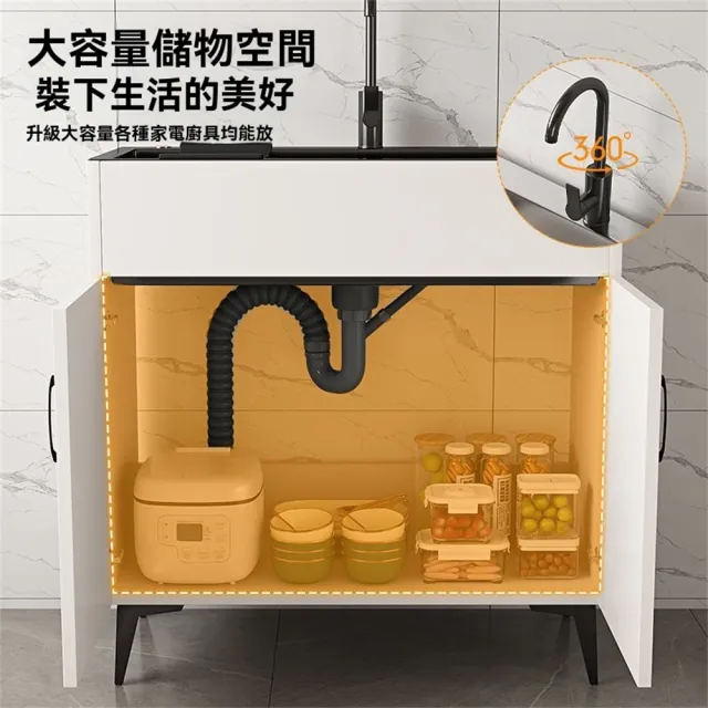 【匠俱】不銹鋼水槽櫃 大單槽 水槽 60*45cm(洗手台 洗碗槽 洗衣槽 流理台 洗碗池 櫥櫃 廚房水槽)