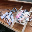 【Rockfish Weatherwear】SHADE UMBRELLA SHORT 棋盤格紋摺疊遮陽傘 三折傘 防紫外線 藍白色