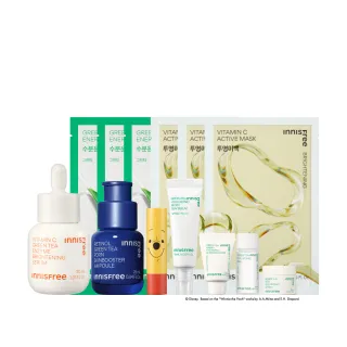 【INNISFREE】官方直營 維他命C+A醇PDRN水光緊緻絕配組(早C晚A美白淡斑+毛孔緊緻精華/進階版)