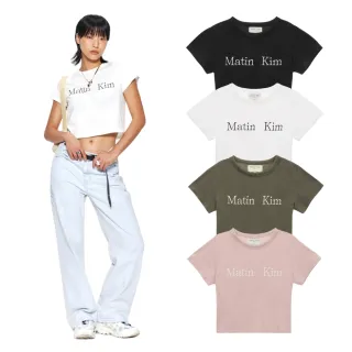 【MATIN KIM】官方旗艦 女款 LOGO短版上衣(多款任選)