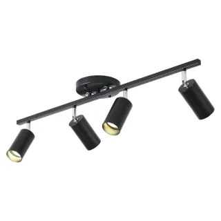 【大巨光】現代風GU10 5Wx4 半吸頂燈_大_LED(BN-0404 黑色烤漆、鋼材)
