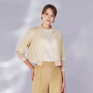 【KERAIA 克萊亞】熠熠生輝優雅蕾絲小外套