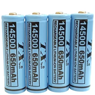 【TX 特林】14500鋰充電池650mAh-4入(14500-4X)
