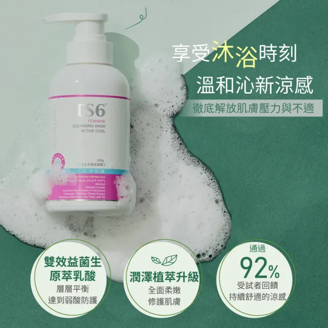 【TS6】沁涼潔淨凝露250g+男士極淨私密沐浴露-舒涼款330g(男女私密涼感清潔)