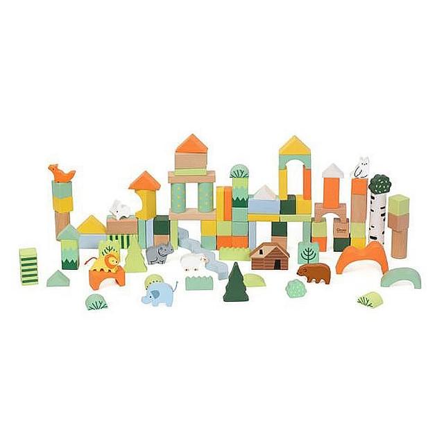 【classic world】森林王國積木城/森林主題積木桶裝(100PCS)
