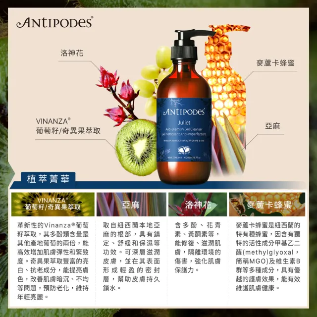 【Jollyard 潔麗雅】安緹芃-奇異果淨膚無瑕潔顏露 200ml(洗面乳)