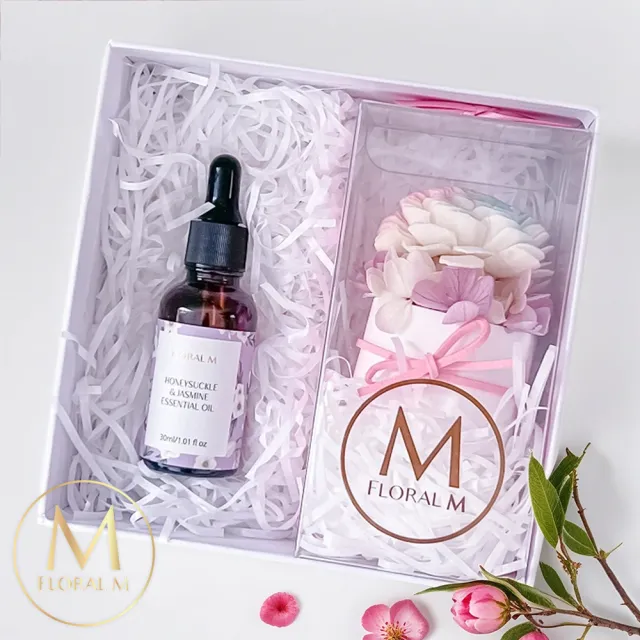 【Floral M】Unicorn彩虹香氛擴香花禮盒 含30ml品牌香氛油(居家香氛/香水精油/香氛擴香花/擴香禮物/送禮)(其他規格)