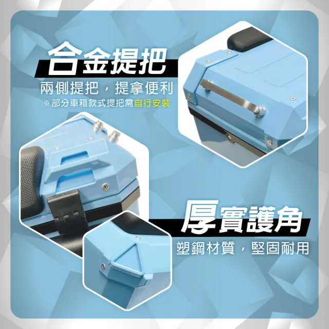 【Astutain】阿斯圖坦 30L 塑合金烤漆車尾箱 機車後箱 機車後備箱 機車置物箱 機車行李箱(寶石棕)