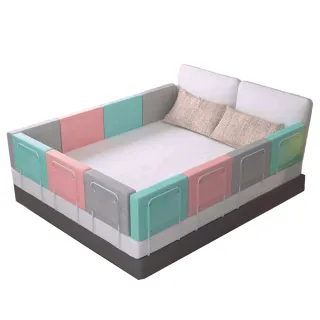 【KIDS PARK】高28公分防撞軟包 /長50cm(床圍/防撞軟包/床邊安全護欄/嬰兒防摔護欄)