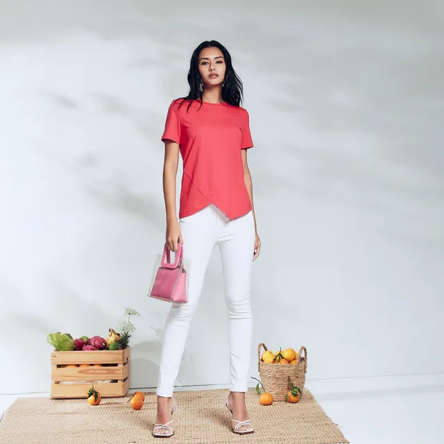 【ICHE 衣哲】Cop.Copine 法國原裝進口法式不對稱剪裁造型上衣