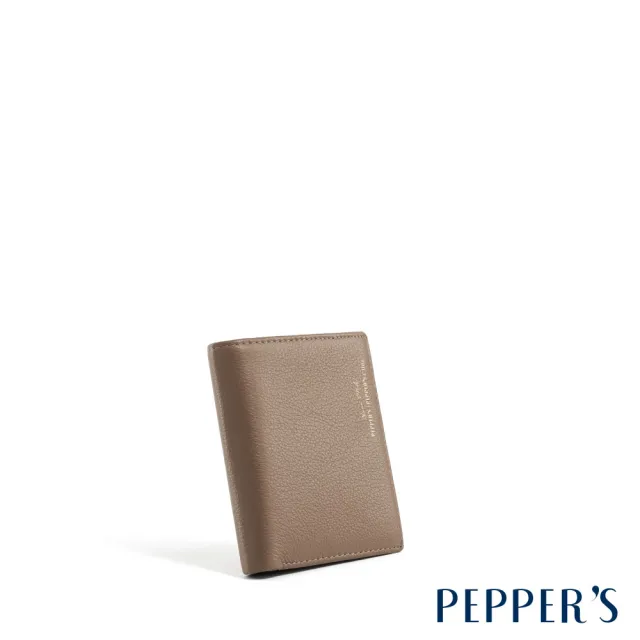 【PEPPER’S】雙11 CUBE 牛皮對折薄短夾 - 摩卡棕/簡約黑(短夾  男夾 女夾 中性包 皮