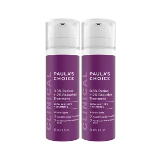 【寶拉珍選】0.3%A醇+2%補骨脂酚精華乳30ml 2入組