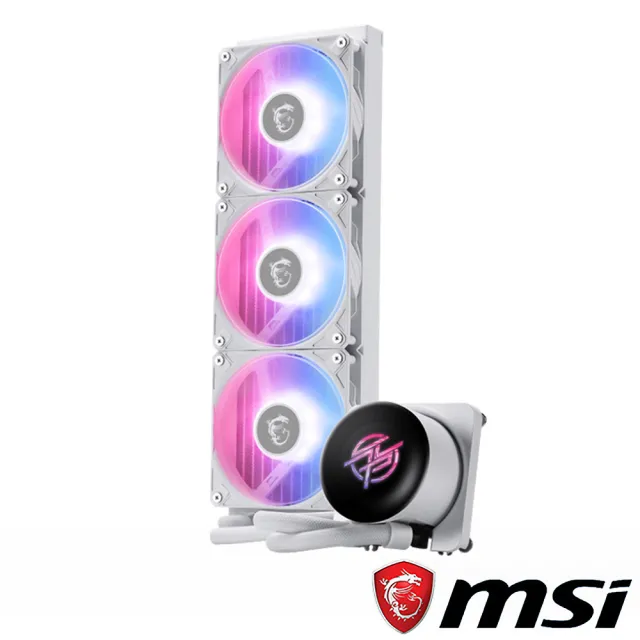 【MSI 微星】MPG CORELIQUID P13 360 WHITE 水冷風扇(INTEL/AMD/水冷散熱器)
