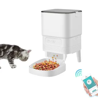 【u-ta】迷你智能4L寵物Wifi無線餵食機PW9(可拆洗/遠程自動餵食/4公升)