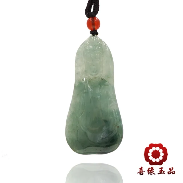 【喜緣玉品】觀音 天然翡翠A貨 智慧慈悲 白衣觀音玉墜-僅此一品(開運風水)(直)