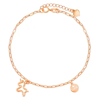 【Just Diamond】鎮金店 幸運獨角獸 18K玫瑰金手鍊(網路限定)
