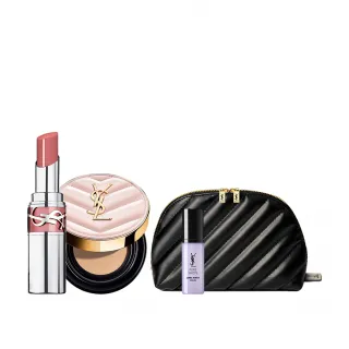 【YSL】官方直營 超模光感水潤彩妝組(粉氣墊+水唇膏新品)