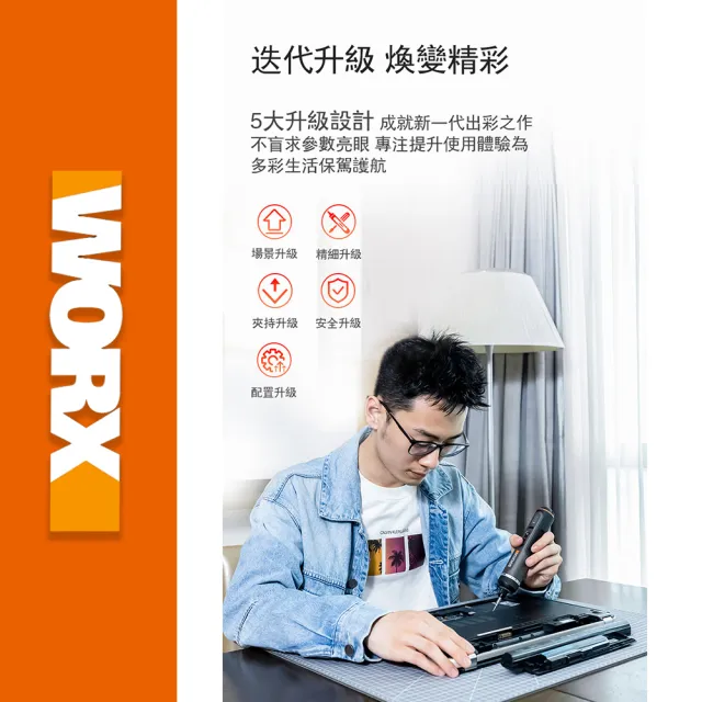 【WORX 威克士】4V第二代電動起子機(WX242)