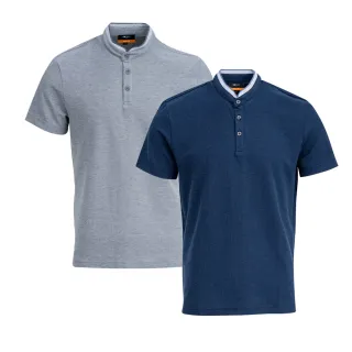 【G2000】男款 素面立領網眼面料短袖T恤(3款可選) 38女王節首選