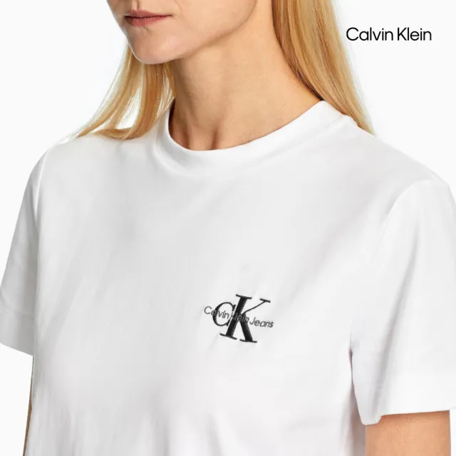 【CALVIN KLEIN】官方旗艦館 CK Monogram 上衣_白色