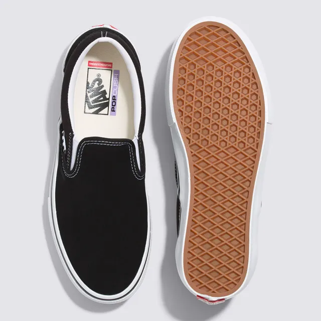 【VANS】官方旗艦 Skate Slip-On 黑色專業滑板鞋/休閒鞋