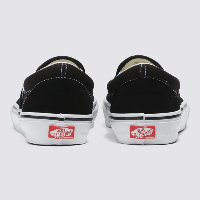【VANS】官方旗艦 Skate Slip-On 黑色專業滑板鞋/休閒鞋