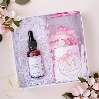 【Floral M】加州落日花園香氛擴香禮盒 含30ml品牌香氛油(居家香氛/香水精油/香氛擴香花/擴香禮物/送禮)