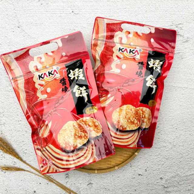【KAKA】醬燒蝦餅 魷魚香圈80g(4入組 聚會派對首選必買)