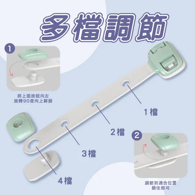 【KIDS PARK】兒童安全鎖/可調節雙向安全鎖/4-5入組(寶寶安全鎖/抽屜鎖/兒童安全鎖/櫃子鎖/直角鎖)