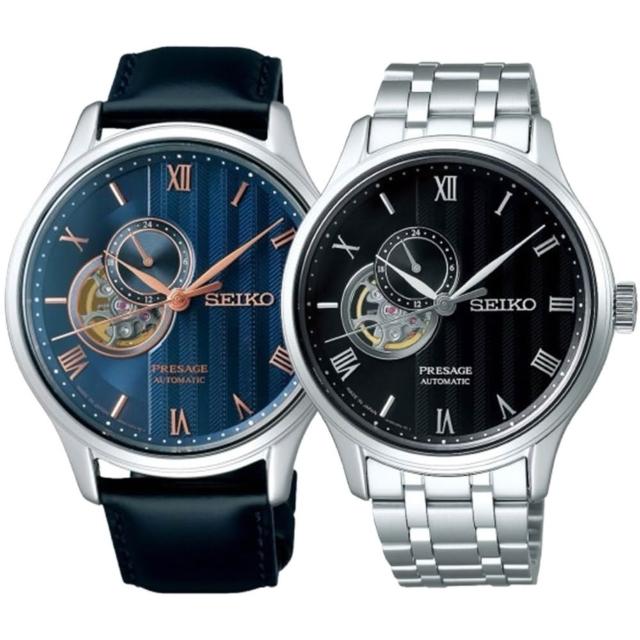 【SEIKO 精工】Presage 夜櫻開芯鏤空機械錶/41.8mm(SSA421J1/SSA377J1)