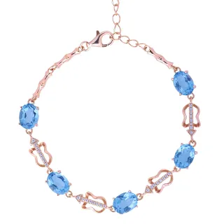 【幸福珠寶】新年快樂 Wisdom小提琴托帕石手鍊(6*8mm托帕石  搭配奧地利鑽鋯)