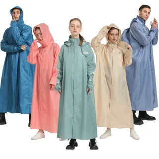 【FAIRRAIN】三度空間背包型連身式雨衣(輕量材質 立體背包空間 魔鬼氈防水袖套)