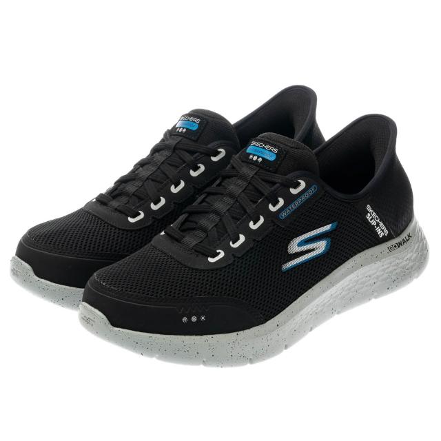 【SKECHERS】男鞋 健走系列 健走鞋 瞬穿舒適科技 GO WALK FLEX_WATERPROOF 全防水鞋面(216330BLK)