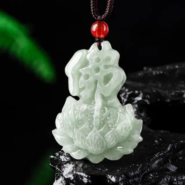 【Penny 珮妮】A貨翡翠 佛牌蓮花 吊墜項鍊(母親節 父親節 情人節 生日禮物 交換禮物 新婚 新年 尾牙)