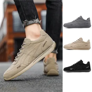 【J&H collection】韓版時尚男士舒適外出板鞋 休閒鞋 阿甘鞋(卡其色／黑色／灰色)