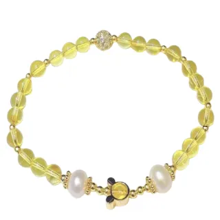 【勝弘珠寶】多明尼加米奇藍珀手鍊-5MM(藍珀手鍊)