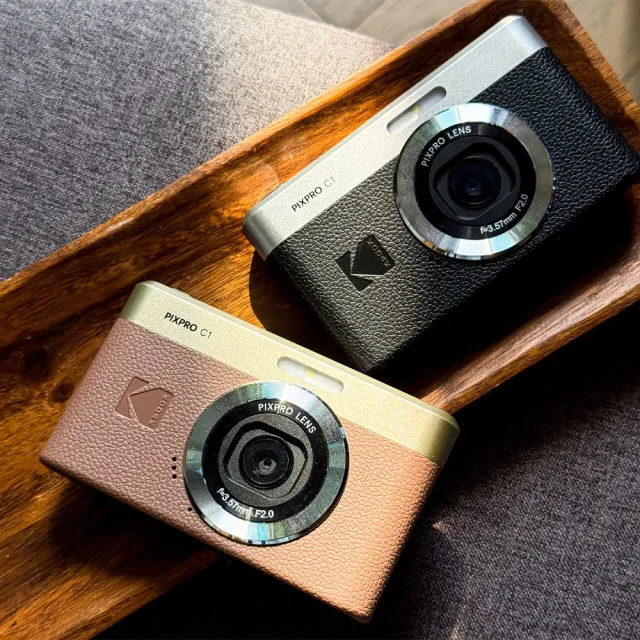 【Kodak 柯達】PIXPRO C1 復古數位相機 自拍翻轉螢幕 口袋型相機(公司貨-贈128GB記憶卡)