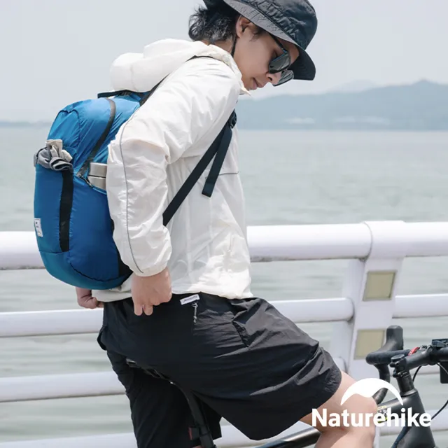 【Naturehike】超值2件組 22L云雁輕量防水摺疊後背包 A017-B(台灣總代理公司貨)