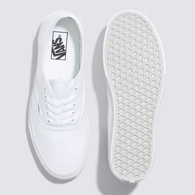 【VANS】官方旗艦 Authentic 全白色滑板鞋/休閒鞋/帆布