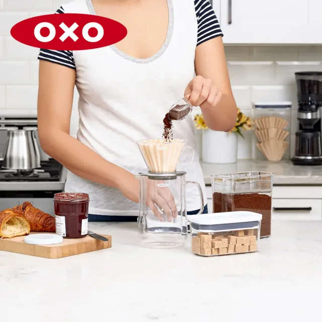 【OXO】POP 按壓密封收納保鮮盒-長方2.6L(16*11*24 cm  單手開蓋 整齊堆疊)
