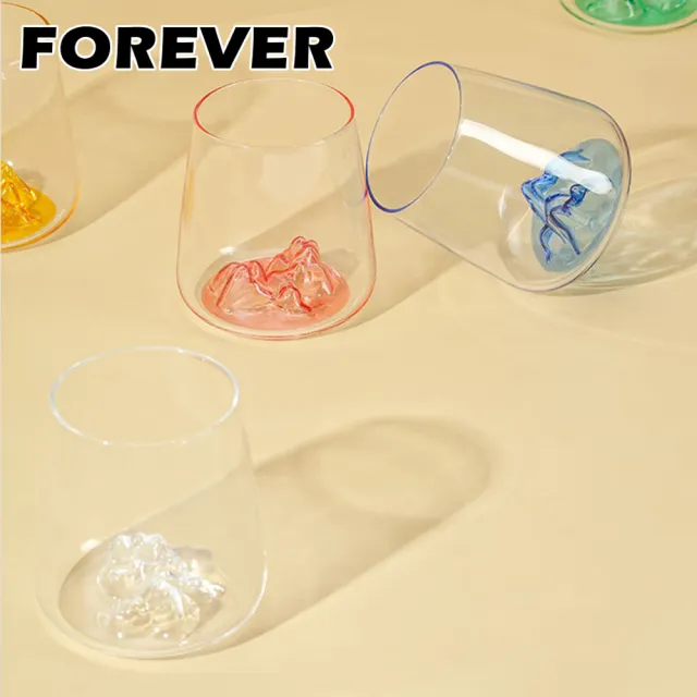 【日本FOREVER】日式酒杯/玻璃杯/秋名山杯/觀山玻璃杯/威士忌杯410ML(6入組)
