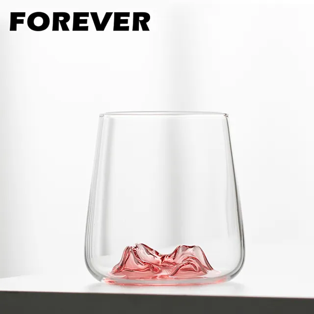 【日本FOREVER】日式酒杯/玻璃杯/秋名山杯/觀山玻璃杯/威士忌杯410ML(6入組)