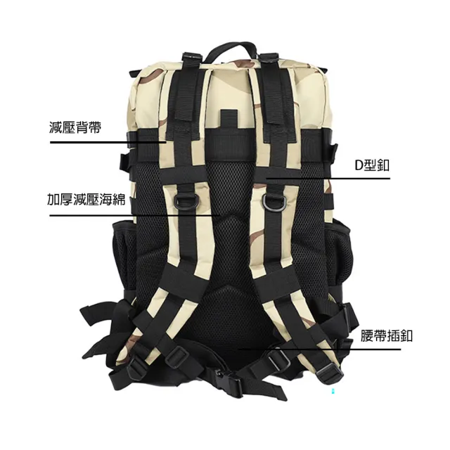 【趣ChillLife】大容量戰術背包(登山包 後背包 防災包)