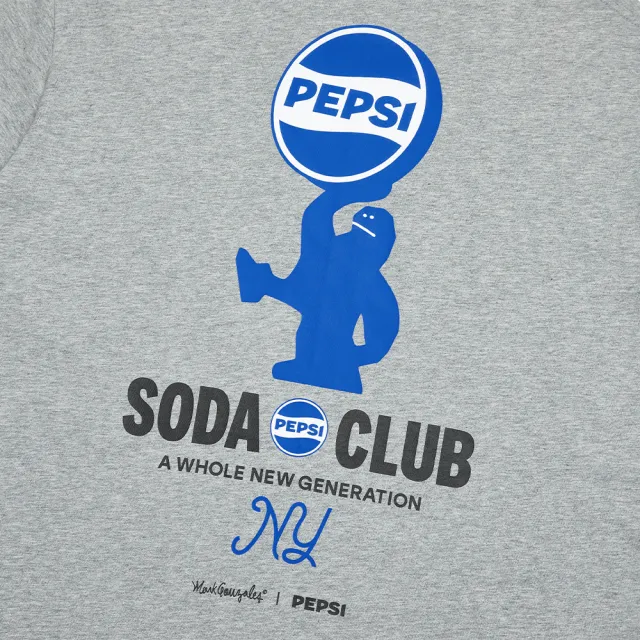 【Mark Gonzales】男女同款 MG X Pepsi Soda Club T恤-灰色(百事可樂聯名)