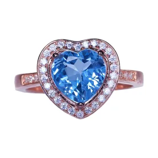 【幸福珠寶】新年快樂 托帕石 戒指(8mm頂級托帕石 典藏推薦款)