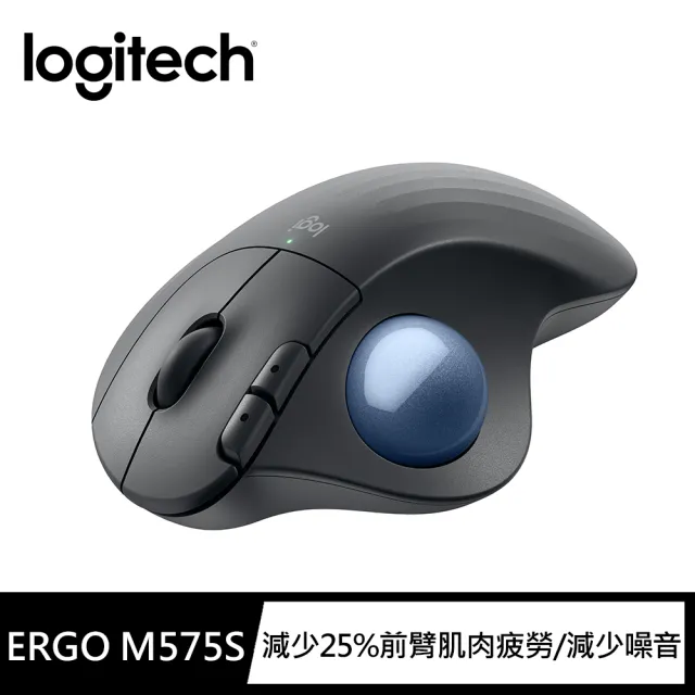 【Logitech 羅技】Ergo M575S 無線軌跡球(石墨黑)