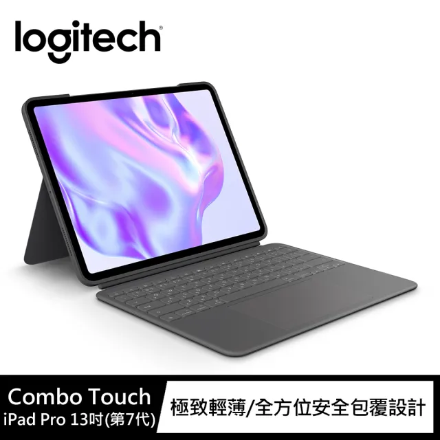 【Logitech 羅技】Combo Touch iPad Pro 2024 M4 13吋鍵盤保護套(ipad鍵盤 巧控鍵盤)