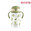 【Evorie】Tritan 200mL+300mL雙色學飲吸管水杯組(總代理公司貨/微笑水杯)