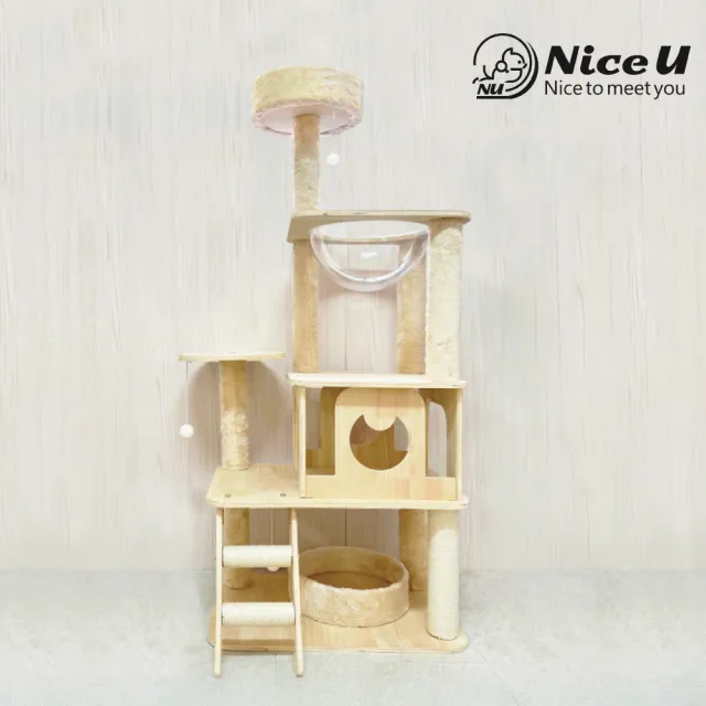 【NiceU】森系豪華版跳台(含太空艙+貓屋)