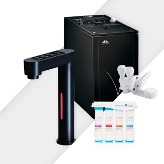 【GUNG DAI 宮黛】GD-600 冷熱觸控式廚下型飲水機（黑）+藍海淨水 BO-8112 Pro 雙倍抑菌專業級淨水系統